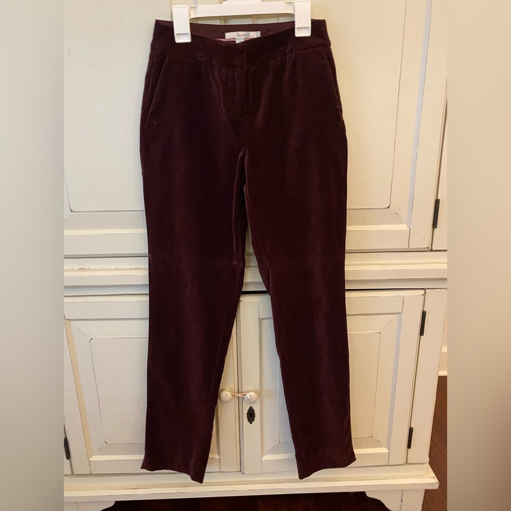Boden Women’s Velvet Straight Leg Trouser Size 2